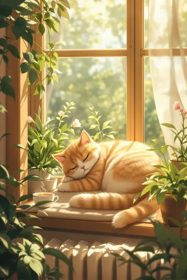 猫咪与窗